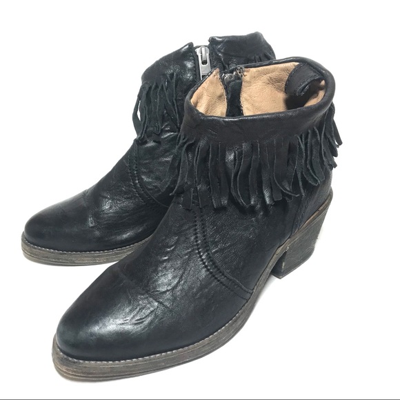 All Saints Bonny Cuban Fringe Bootie 
